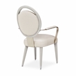 Michael Amini Eclipse Dining Arm Chair in Moonlight Gray - Set of 2