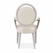 Michael Amini Eclipse Dining Arm Chair in Moonlight Gray - Set of 2