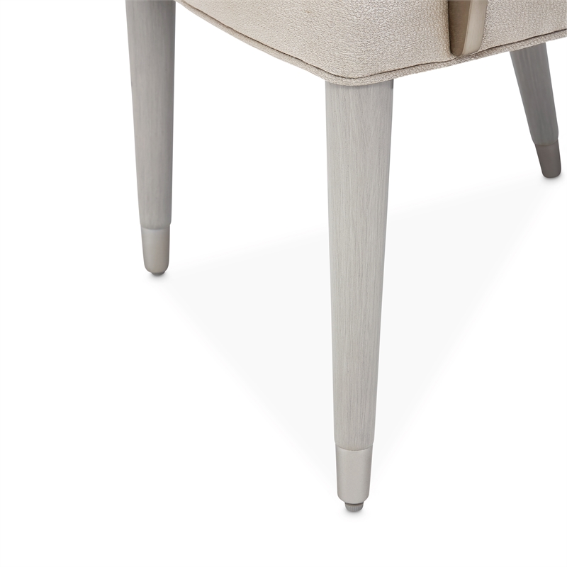 Michael Amini Eclipse Dining Arm Chair in Moonlight Gray - Set of 2