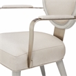 Michael Amini Eclipse Dining Arm Chair in Moonlight Gray - Set of 2