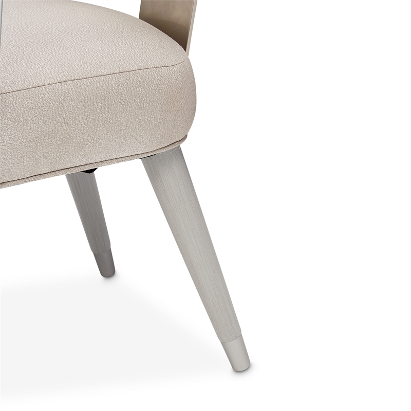Michael Amini Eclipse Dining Arm Chair in Moonlight Gray - Set of 2