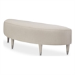 Michael Amini Kathy Ireland Eclipse Accent Bench - Ivory/Moonlight Gray