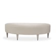 Michael Amini Kathy Ireland Eclipse Accent Bench - Ivory/Moonlight Gray