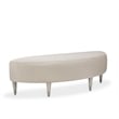 Michael Amini Kathy Ireland Eclipse Accent Bench - Ivory/Moonlight Gray