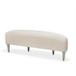 Michael Amini Kathy Ireland Eclipse Accent Bench - Ivory/Moonlight Gray