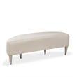 Michael Amini Kathy Ireland Eclipse Accent Bench - Ivory/Moonlight Gray
