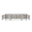 Michael Amini Eclipse Poplar Wood & Glass Media Cabinet in Moonlight Gray