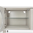 Michael Amini Eclipse Poplar Wood & Glass Media Cabinet in Moonlight Gray