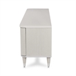 Michael Amini Eclipse Poplar Wood & Glass Media Cabinet in Moonlight Gray