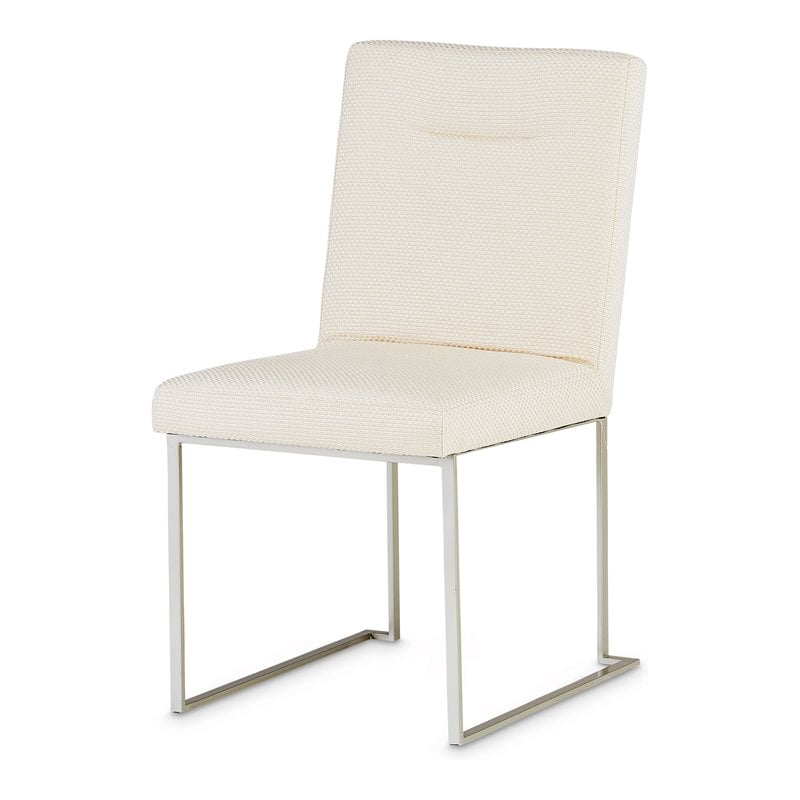 Michael Amini Laguna Ridge Dining Side Chair - Brushed Silver/Oak