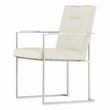 Michael Amini Laguna Ridge Dining Arm Chair - Brushed Silver/Oak