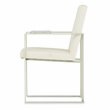Michael Amini Laguna Ridge Dining Arm Chair - Brushed Silver/Oak