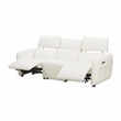 Michael Amini Verona 3-Piece Reclining Leather Sofa - Snow White
