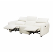 Michael Amini Verona 3-Piece Reclining Leather Sofa - Snow White