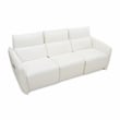 Michael Amini Verona 3-Piece Reclining Leather Sofa - Snow White