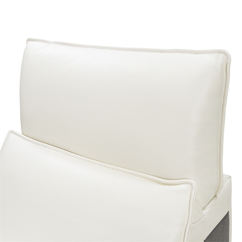 Michael Amini Verona 3-Piece Reclining Leather Sofa - Snow White