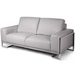 Michael Amini Mia Bella Gianna Loveseat in Light Gray and Steel Frame