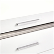 Michael Amini Marquee 8-Drawer Modern Wood and Glass Dresser in Cloud White