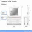Marquee 8-Drawer Dresser with Mirror in Cloud White