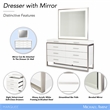 Marquee 8-Drawer Dresser with Mirror in Cloud White