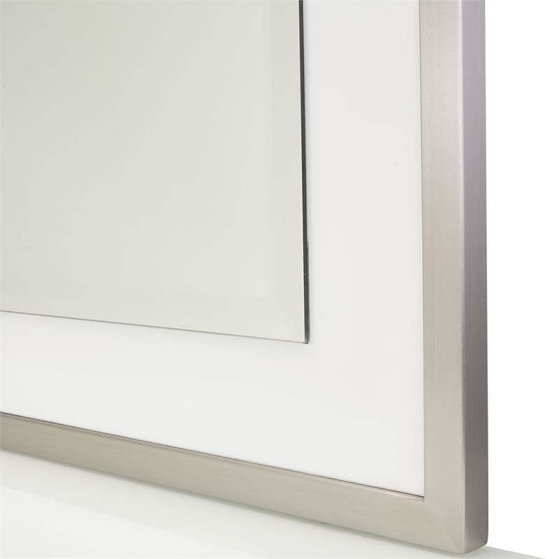 Michael Amini Marquee 8-Drawer Dresser with Mirror in Cloud White