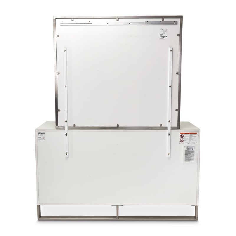 Michael Amini Marquee 8-Drawer Dresser with Mirror in Cloud White