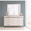 Michael Amini Marquee 8-Drawer Dresser with Mirror in Cloud White