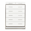 Michael Amini Marquee 7-Drawer Modern Chest in Cloud White
