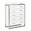 Michael Amini Marquee 7-Drawer Modern Chest in Cloud White