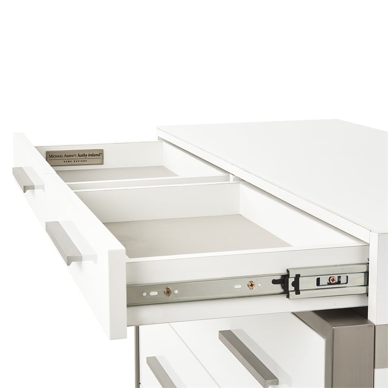 Michael Amini Marquee 7-Drawer Modern Chest in Cloud White