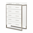 Michael Amini Marquee 7-Drawer Modern Chest in Cloud White