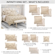 Michael Amini Infinity 10-Piece King Duvet Set in Gold