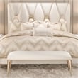 Michael Amini La Rachelle Eastern King Panel Bed in Champagne Ivory & Chardonnay