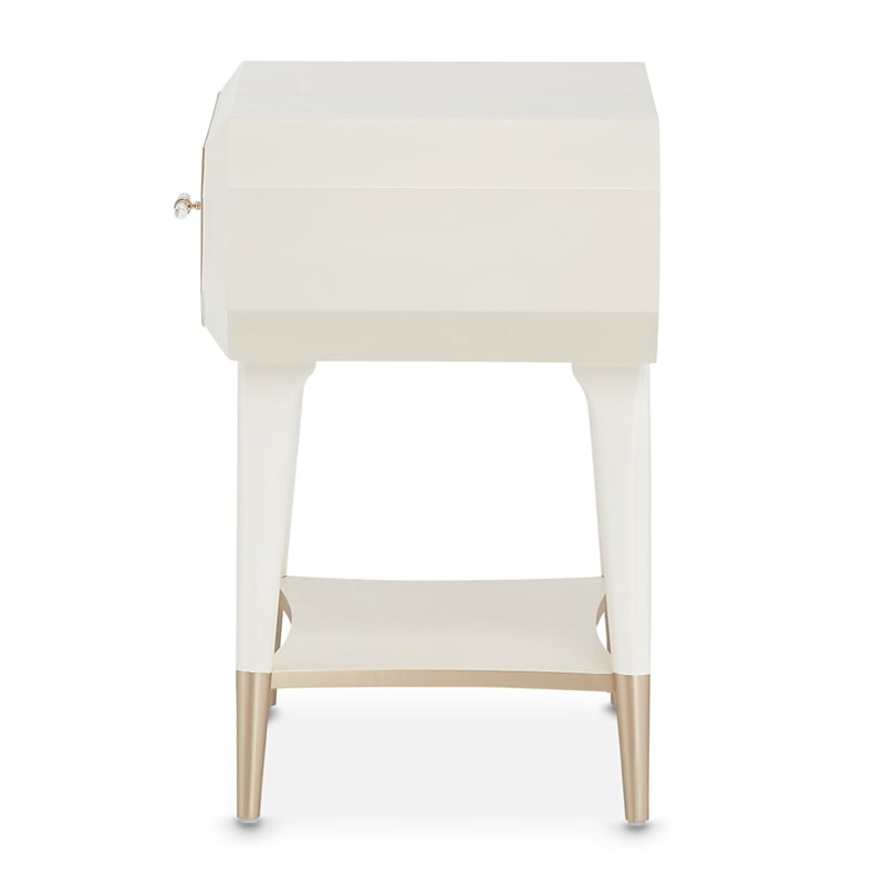 Michael Amini La Rachelle 1-Drawer Nightstand - Champagne Ivory