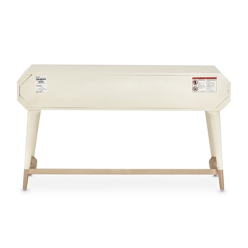 Michael Amini La Rachelle Vanity Desk - Champagne Ivory