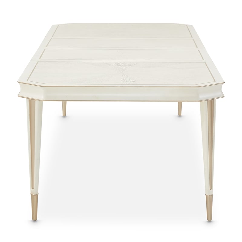 Michael Amini La Rachelle Rectangular Dining Table in Champagne