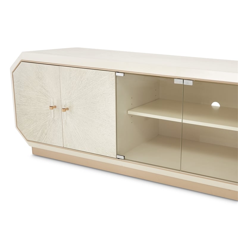 Michael Amini La Rachelle Media Cabinet in Champagne