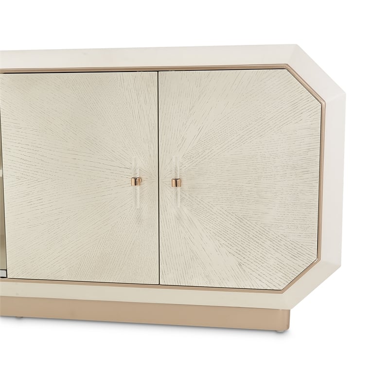 Michael Amini La Rachelle Media Cabinet in Champagne