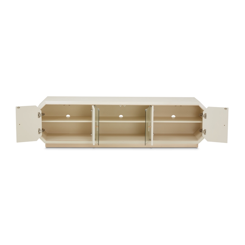 Michael Amini La Rachelle Media Cabinet in Champagne