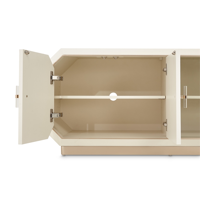 Michael Amini La Rachelle Media Cabinet in Champagne