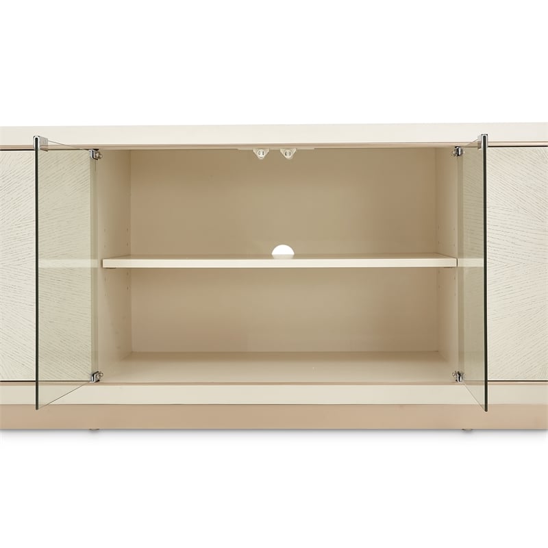 Michael Amini La Rachelle Media Cabinet in Champagne