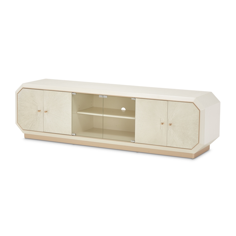 Michael Amini La Rachelle Media Cabinet in Champagne