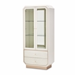 Michael Amini La Rachelle Display Cabinet with LED Lighting - Champagne Ivory