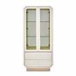 Michael Amini La Rachelle Display Cabinet with LED Lighting - Champagne Ivory