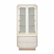 Michael Amini La Rachelle Display Cabinet with LED Lighting - Champagne Ivory