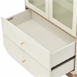Michael Amini La Rachelle Display Cabinet with LED Lighting - Champagne Ivory
