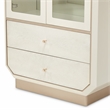 Michael Amini La Rachelle Display Cabinet with LED Lighting - Champagne Ivory