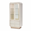 Michael Amini La Rachelle Display Cabinet with LED Lighting - Champagne Ivory