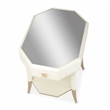 Michael Amini La Rachelle Octagonal End Table with Glass Top - Champagne Ivory