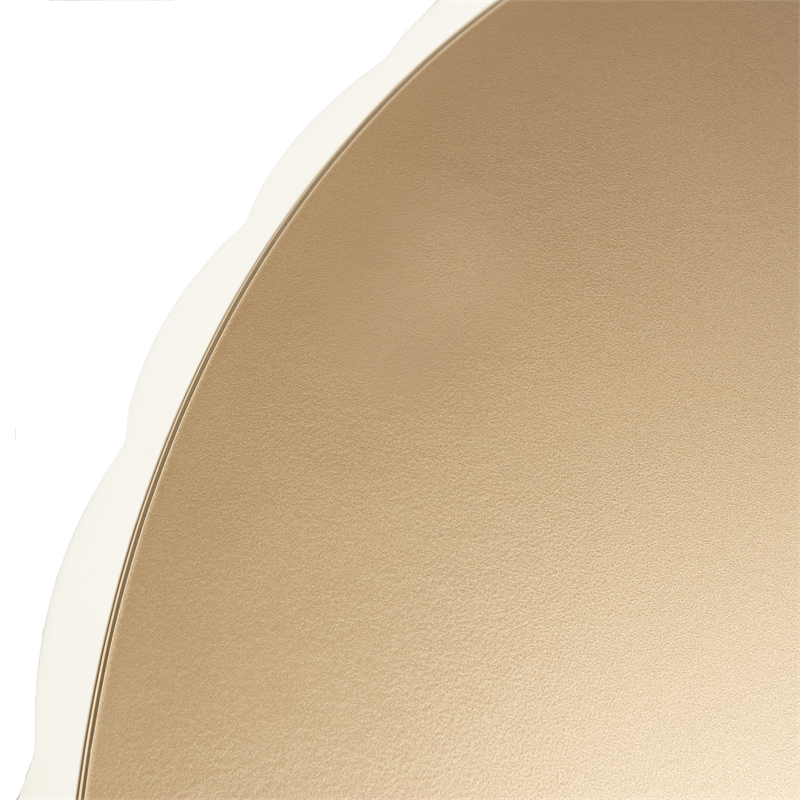 Michael Amini La Rachelle Round Cocktail Table with Glass Top - Champagne Ivory